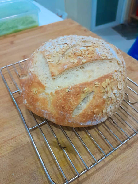 Oatmeal Sourdough Bread.