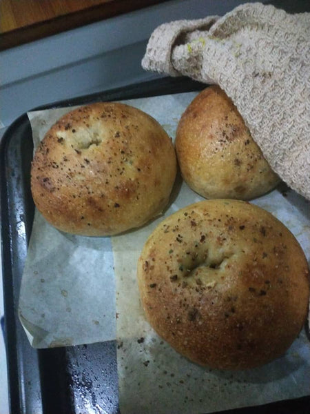 Sourdough Bagels - Onion Bagels (4 bagels per set)